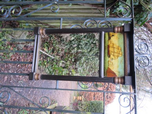 GEORGIAN MIRROR WITH SHIPPING PANEL C1820 - ADDITIONAL PHOTO 2