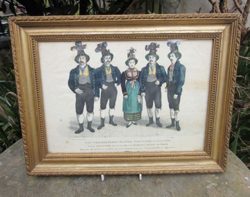 Georgian Framed Print Tyrolean Yodellers 1827