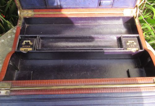 fig 3. FINE LEATHER WRITING BOX DATED 1869