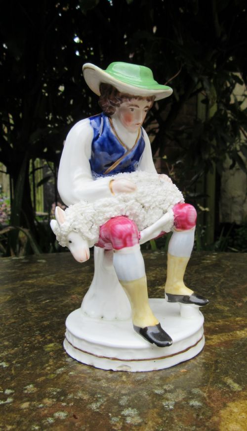 Antique Staffordshire Sheep Shearing Figure C1840