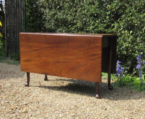 GEORGIAN MAHOGANY PAD FOOT DINING TABLE C1780 - ADDITIONAL PHOTO 1