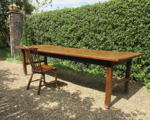 fig 1. 9 FOOT LONG ELM FARMHOUSE TABLE