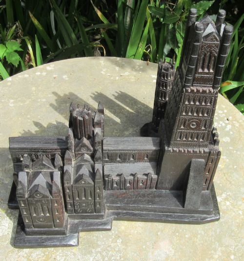 ANTIQUE CARVED OAK MODEL OF ELY CATHEDRAL - ADDITIONAL PHOTO 3