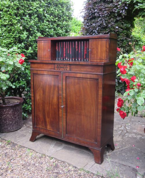 fig 1. REGENCY INLAID MAHOGANY BOOKCASE c1820