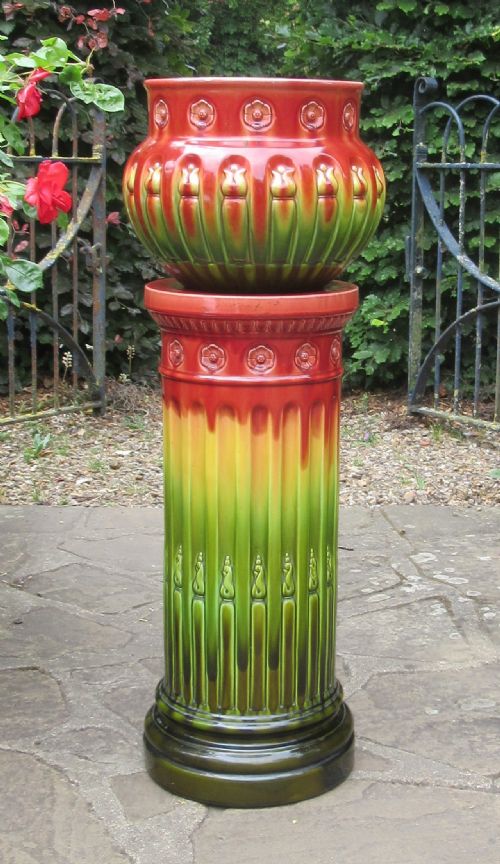 fig 1. GOOD VICTORIAN BRETBY JARDINIERE & STAND c1900