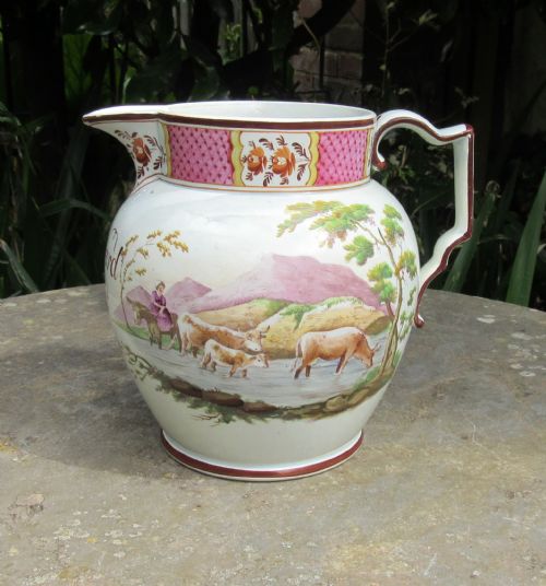 fig 1. ENGLISH CREAMWARE JUG ROBERT WARD 1816