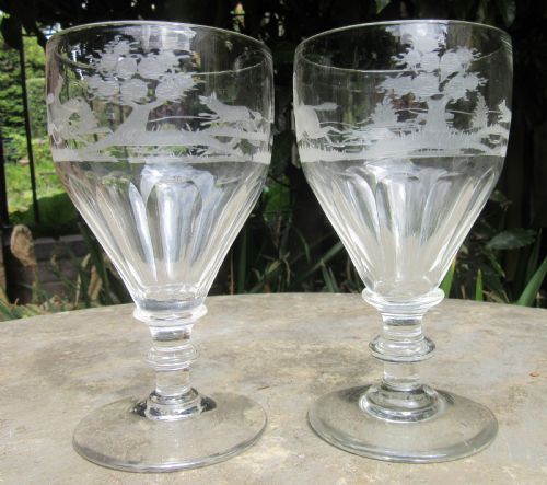 fig 1. PAIR 19thC ENGRAVED HUNTING GLASSES