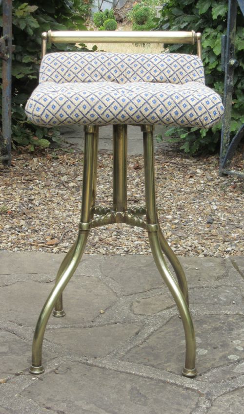 Brass Revolving Music Stool by J. Fitter C1890