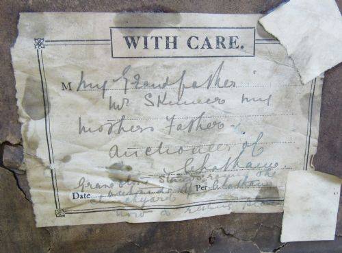PRIMITIVE WATERCOLOUR W SKINNER AUCTIONEER CHATHAM KENT - ADDITIONAL PHOTO 1