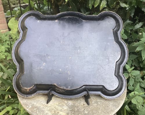 REGENCY GILT EMBELLISHED TOLEWARE TRAY - ADDITIONAL PHOTO 1
