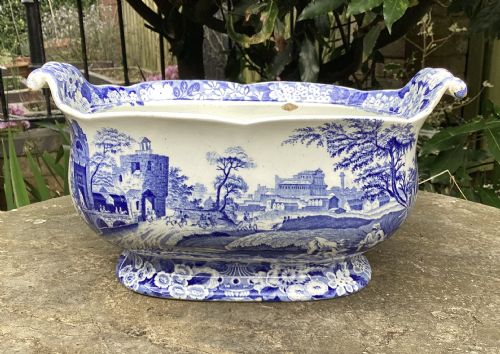 fig 3. RARE DON POTTERY BLUE & WHITE TUREEN, STAND & COVER c1820