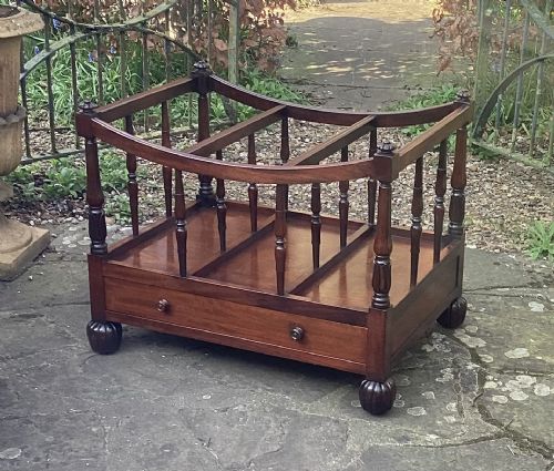 GRAND GEORGE III MAHOGANY CANTERBURY - ADDITIONAL PHOTO 1