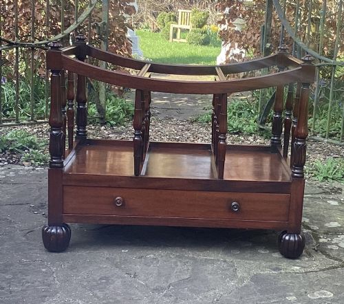 GRAND GEORGE III MAHOGANY CANTERBURY - ADDITIONAL PHOTO 2