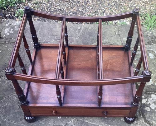 GRAND GEORGE III MAHOGANY CANTERBURY - ADDITIONAL PHOTO 3