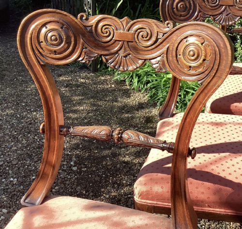 FINE SET SIX REGENCY ROSEWOOD MUNRO CHAIRS - ADDITIONAL PHOTO 3