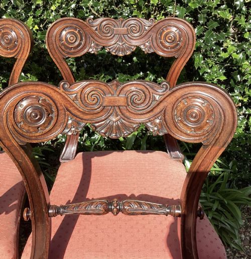 FINE SET SIX REGENCY ROSEWOOD MUNRO CHAIRS - ADDITIONAL PHOTO 7