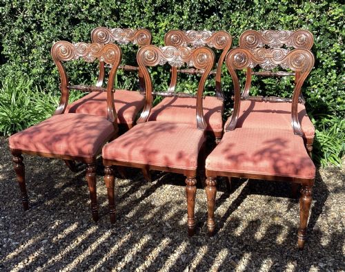 FINE SET SIX REGENCY ROSEWOOD MUNRO CHAIRS - ADDITIONAL PHOTO 9