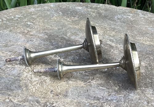 PAIR GEORGIAN BRASS LION CURTAIN TIE BACKS - ADDITIONAL PHOTO 4