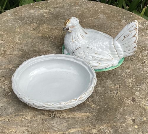 VICTORIAN STAFFORDSHIRE CHICKEN EGG CROCK C1860 - ADDITIONAL PHOTO 4