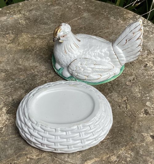 VICTORIAN STAFFORDSHIRE CHICKEN EGG CROCK C1860 - ADDITIONAL PHOTO 5