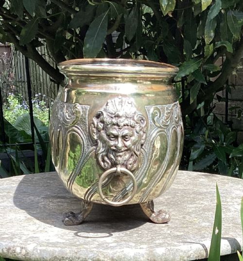 FINE BRASS JARDINIERE PLANTER C1900 - ADDITIONAL PHOTO 1