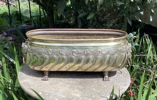 FINE BRASS JARDINIERE PLANTER C1900 - ADDITIONAL PHOTO 3
