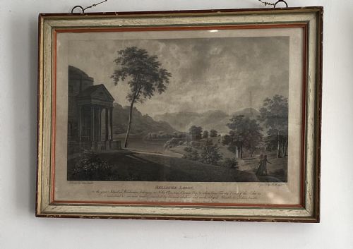 Framed Engraving of Belleisle Lodge Lake Windermere C1790