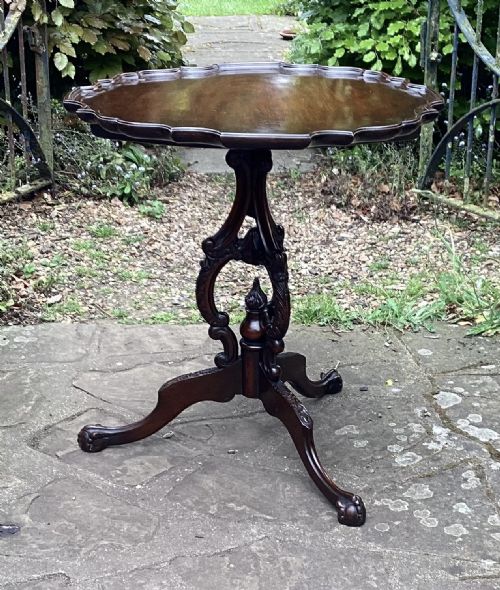 S H JEWELL LONDON MAHOGANY LAMP TABLE - ADDITIONAL PHOTO 1