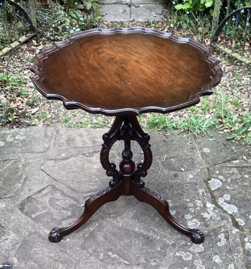 S H JEWELL LONDON MAHOGANY LAMP TABLE - ADDITIONAL PHOTO 3