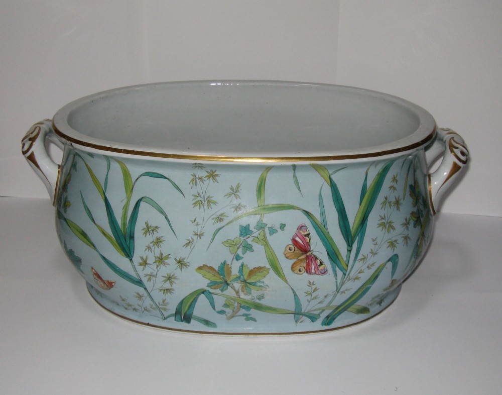FOOTBATH - RIDGWAY, SPARKS & RIDGWAY - DUCK EGG BLUE c1870
