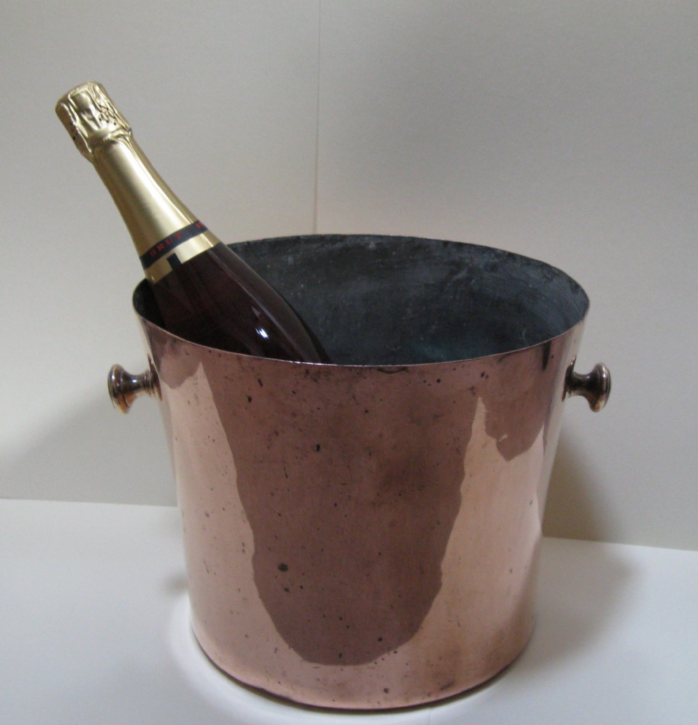 Mid 19th CENTURY COPPER & BRASS ICE BUCKET WINE COOLER
