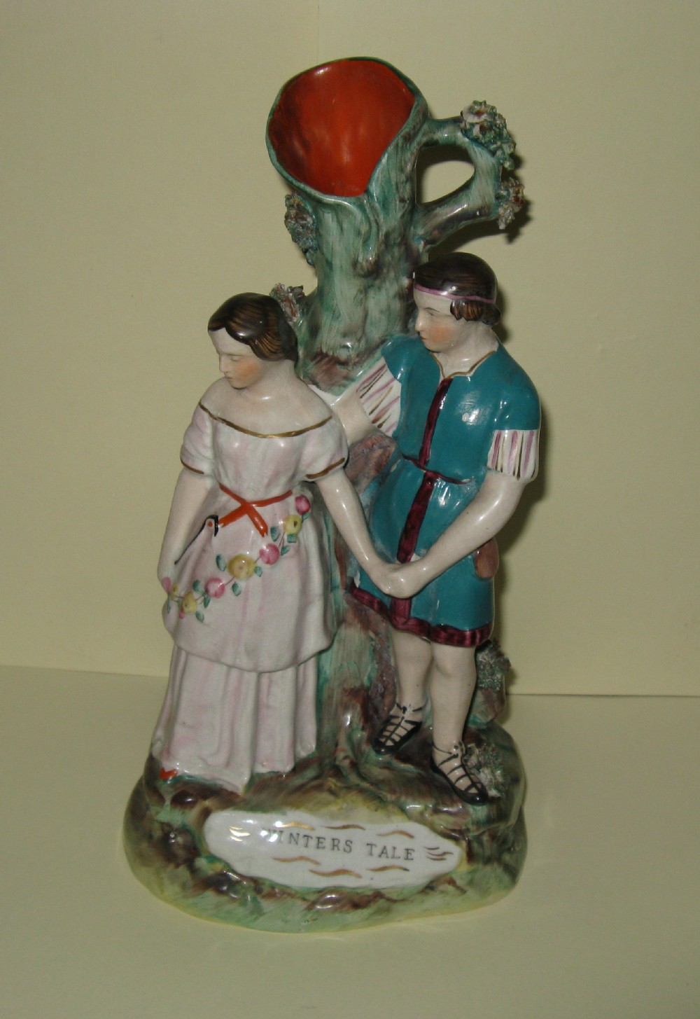 STAFFORDSHIRE SHAKESPERIAN FIGURE OF A 'WINTERS TALE' C1860
