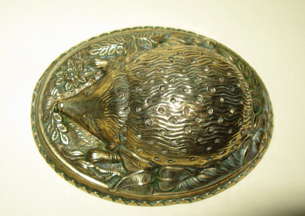 W. AVERY & SON BRASS HEDGEHOG PIN CUSHION REGISTRATION FOR 1872