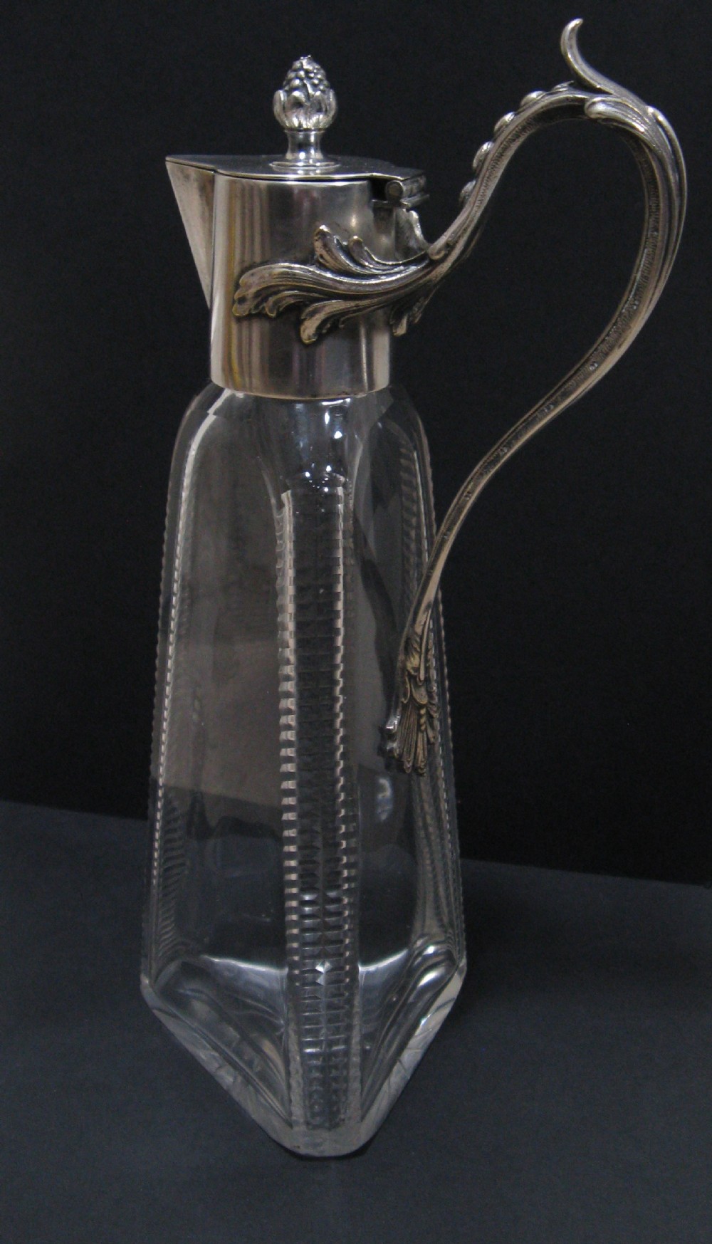 VICTORIAN SILVER PLATED CLARET JUG circa 1890