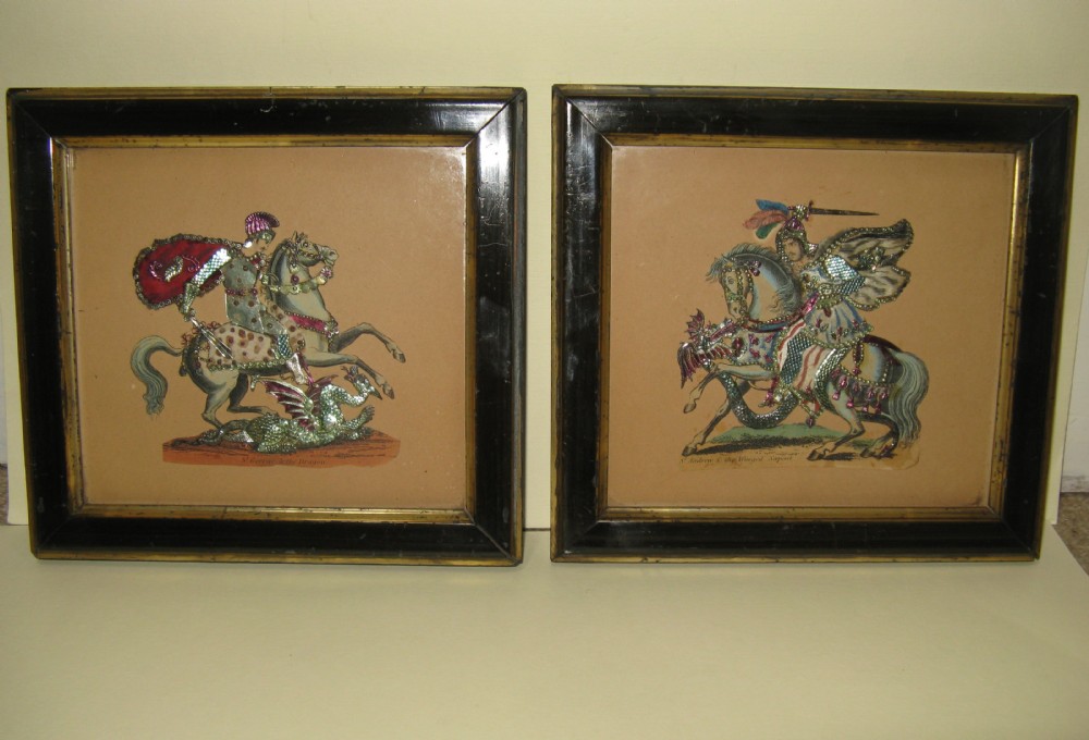 PAIR OF EARLY 19th CENTURY TINSEL PICTURES