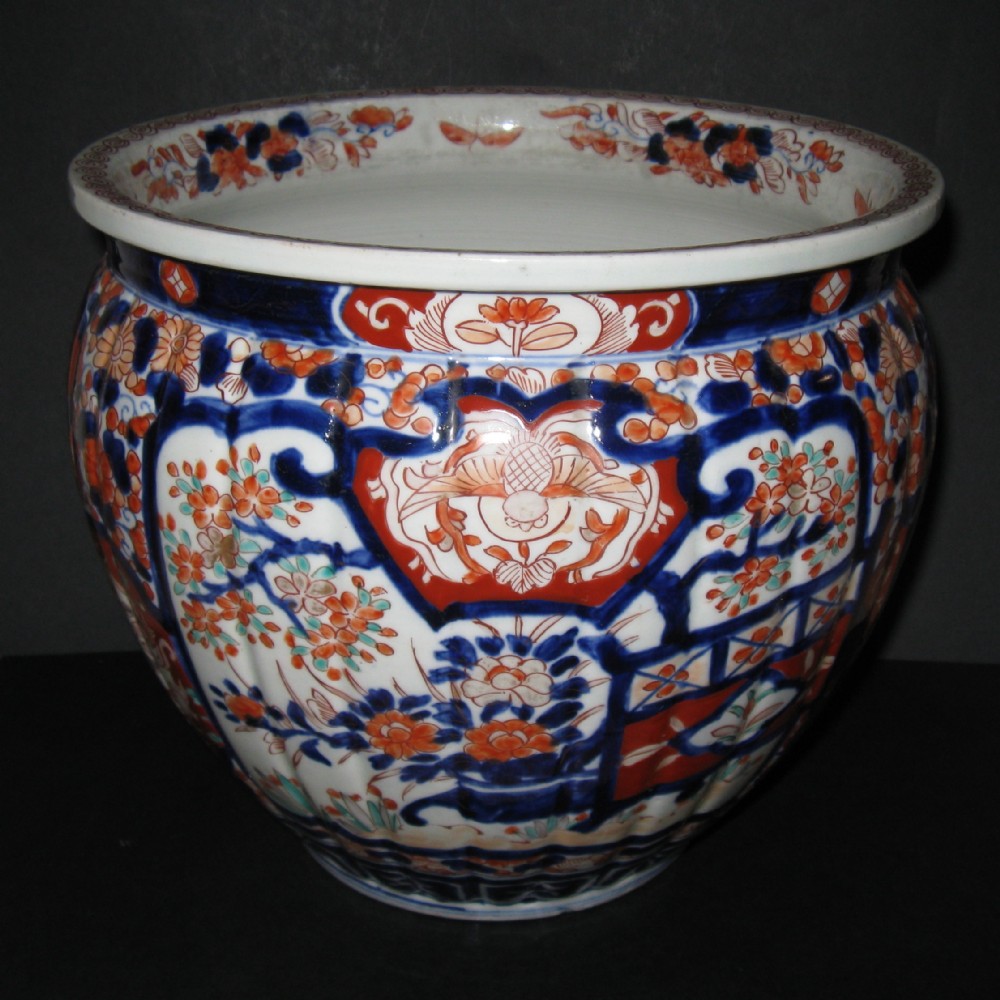 LARGE JAPANESE IMARI JARDINIERE c1880