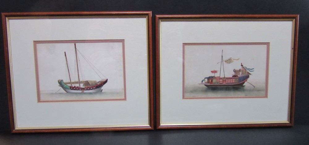 TWO 19th CENTURY CHINESE PAINTINGS ON RICE PAPER