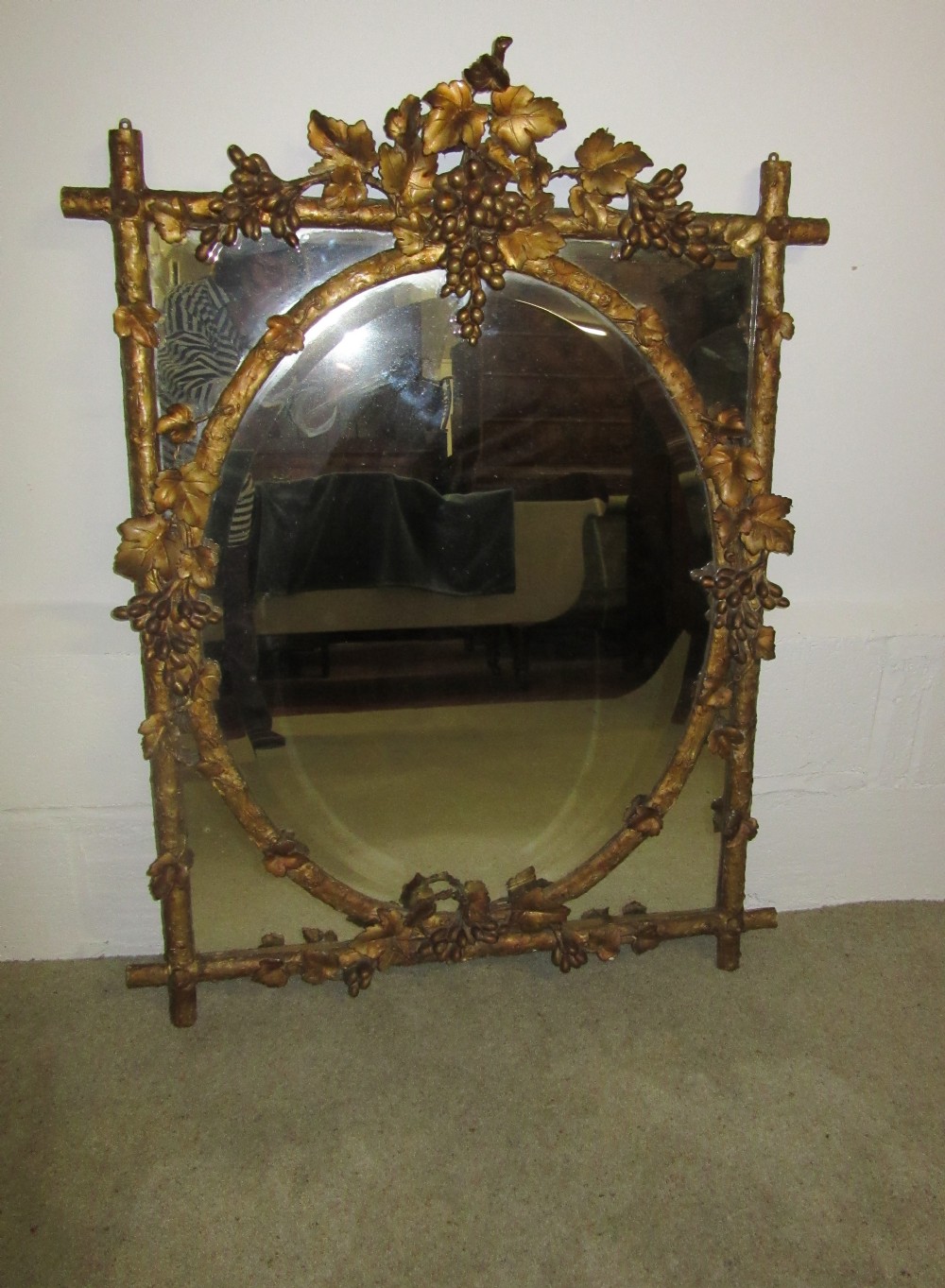 VICTORIAN GILT MIRROR circa 1880