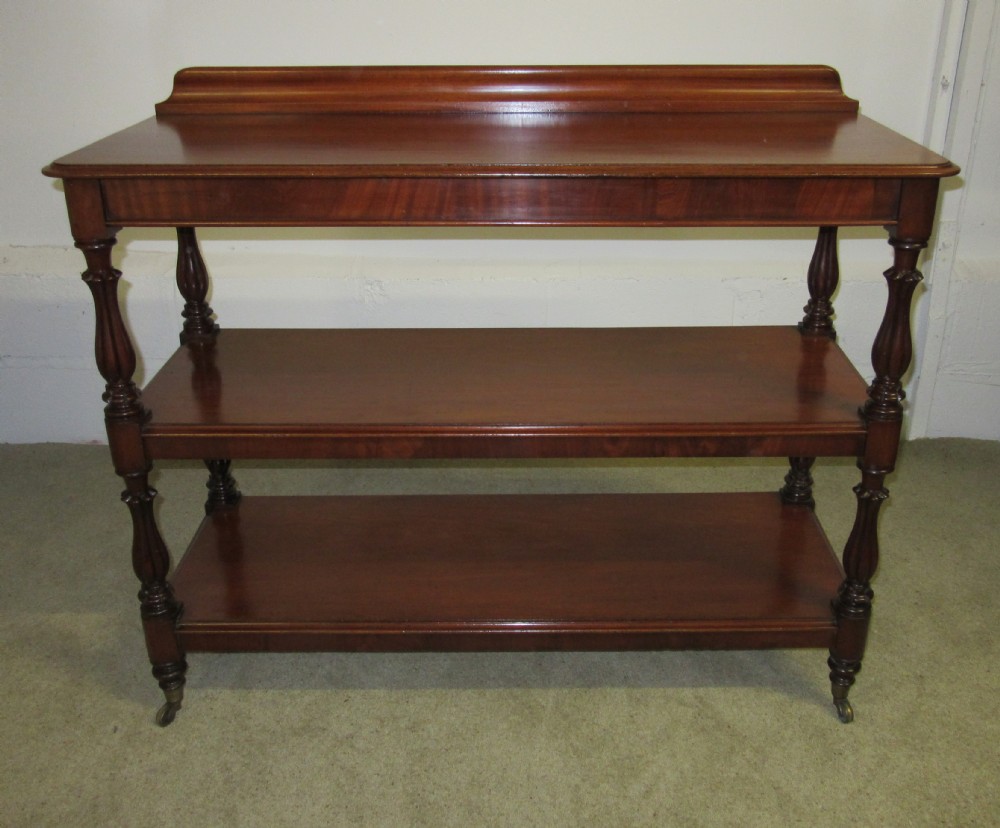 Victorian Mahogany 3 tier Buffet or Dumbwaiter 