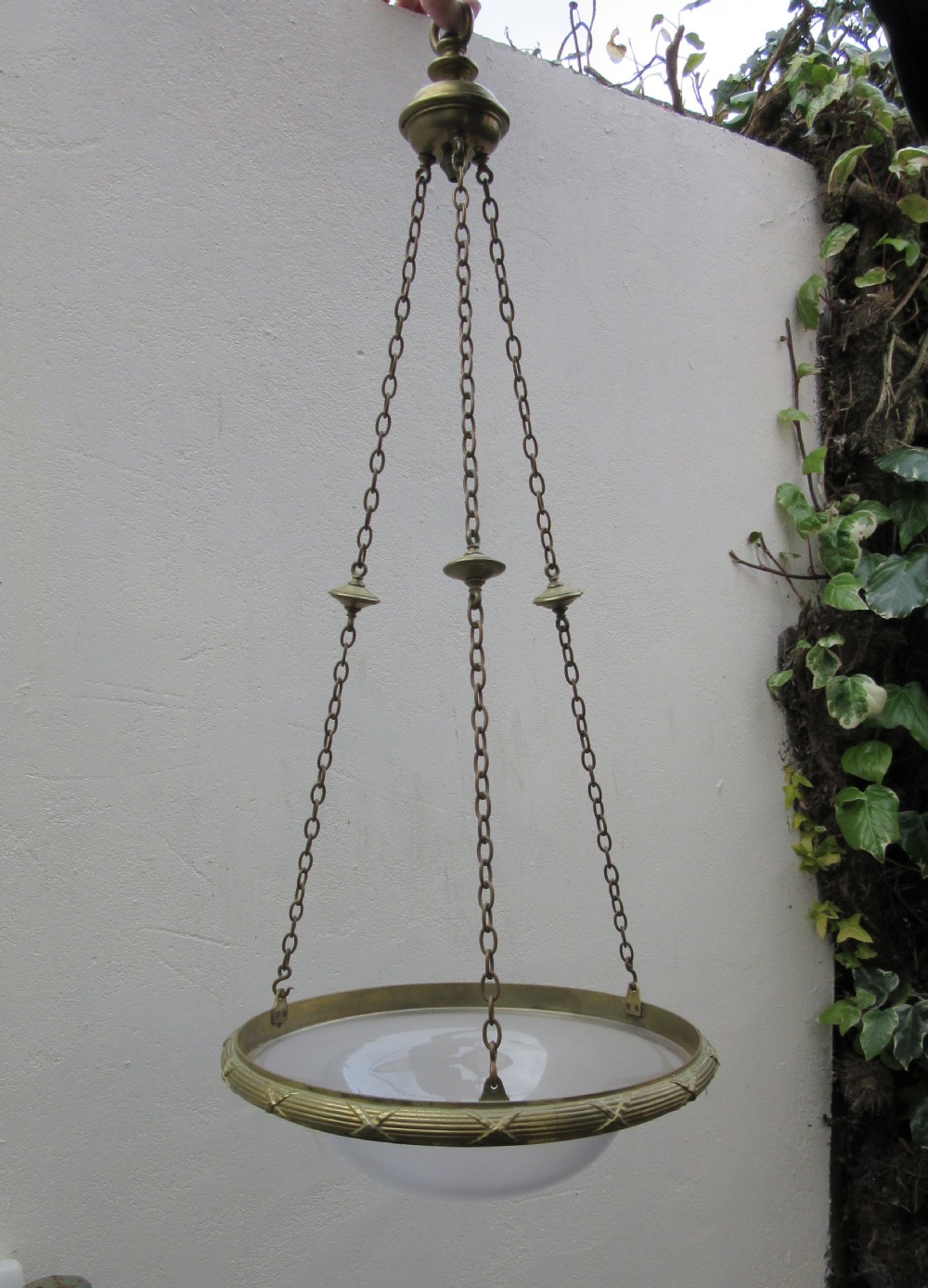 ENGLISH HANGING CEILING LIGHT by SPITAL & CLARK BIRMINGHAM circa 1910