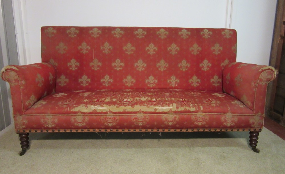 LARGE COUNTRY HOUSE STYLE SOFA by GREGORY & Co c1860