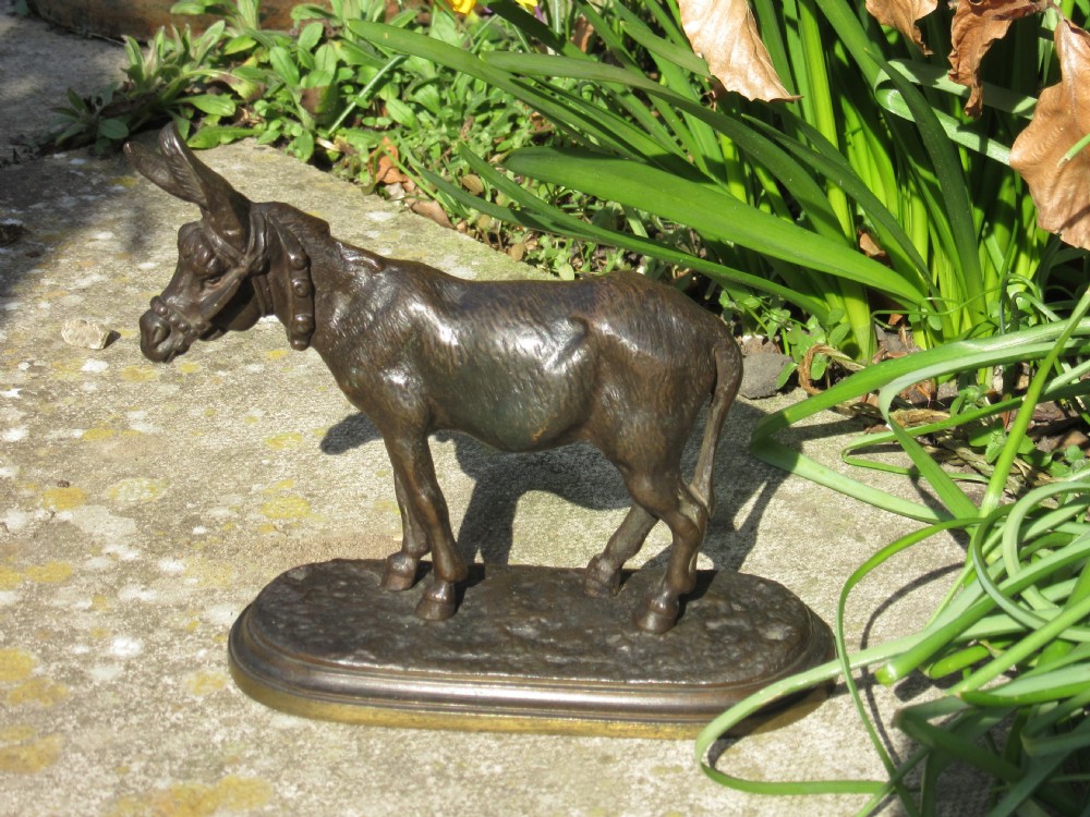 VICTORIAN BRONZE FIGURE OF A MULE c1880