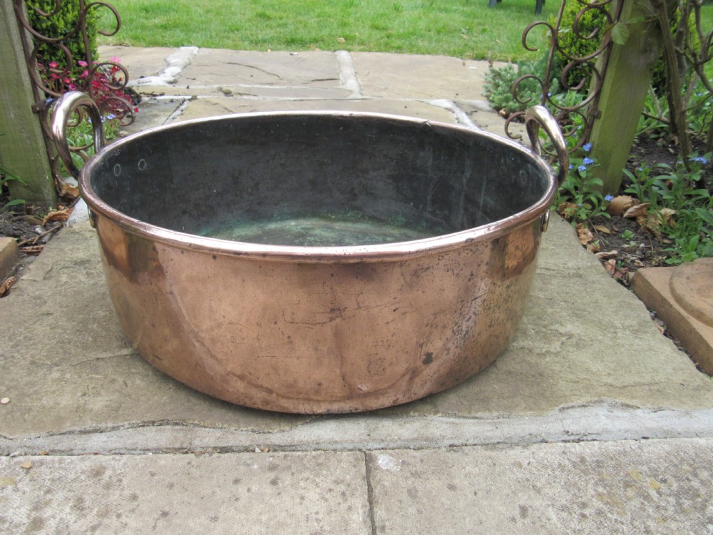 LARGE GEORGIAN COUNTRY HOUSE COPPER LOG CARRIER or LOG BIN