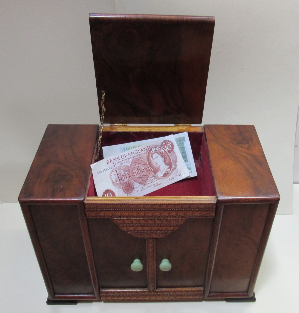 ART DECO MINIATURE SIDEBOARD MONEY BOX 