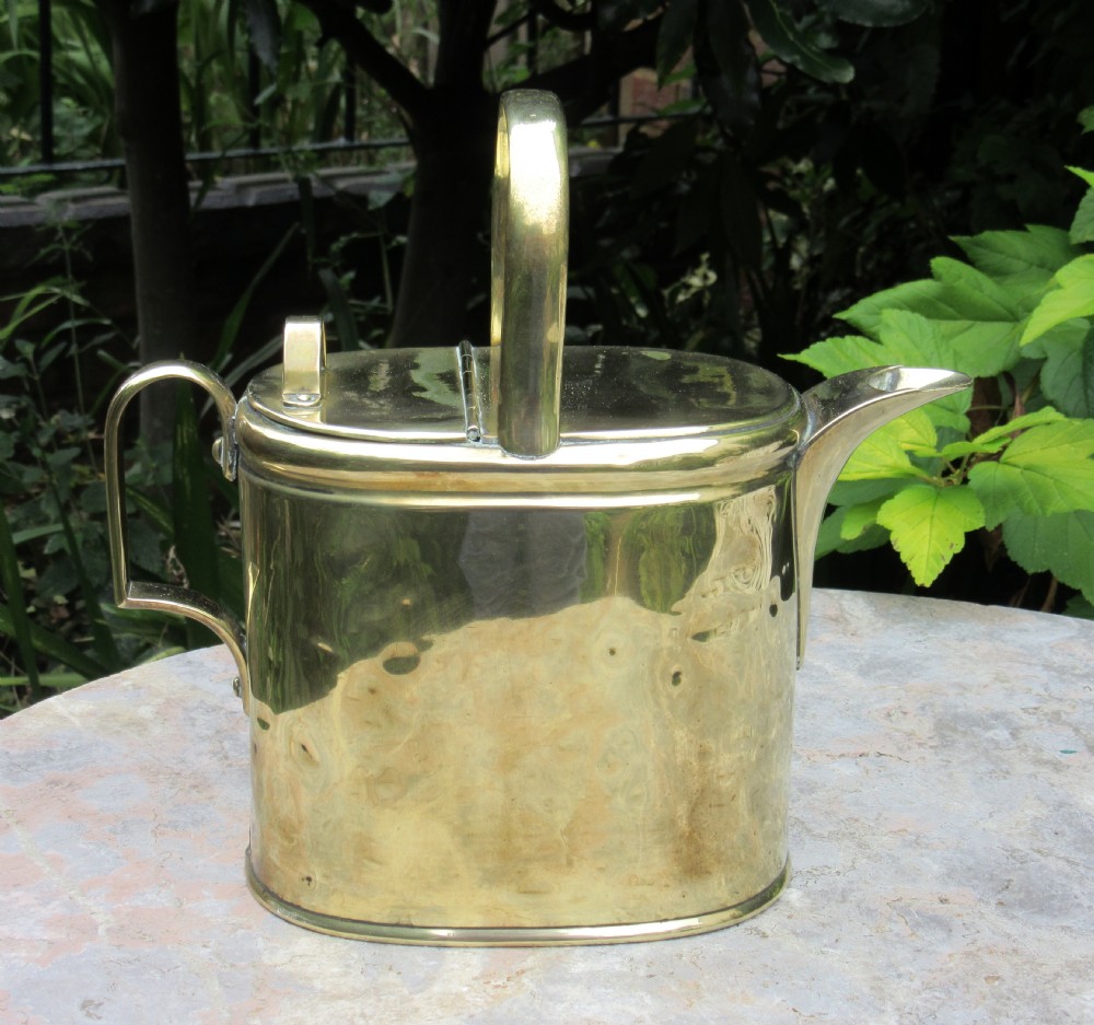 VICTORIAN BRASS WATERING CAN by FEARNCOMBE of WOLVERHAMPTON