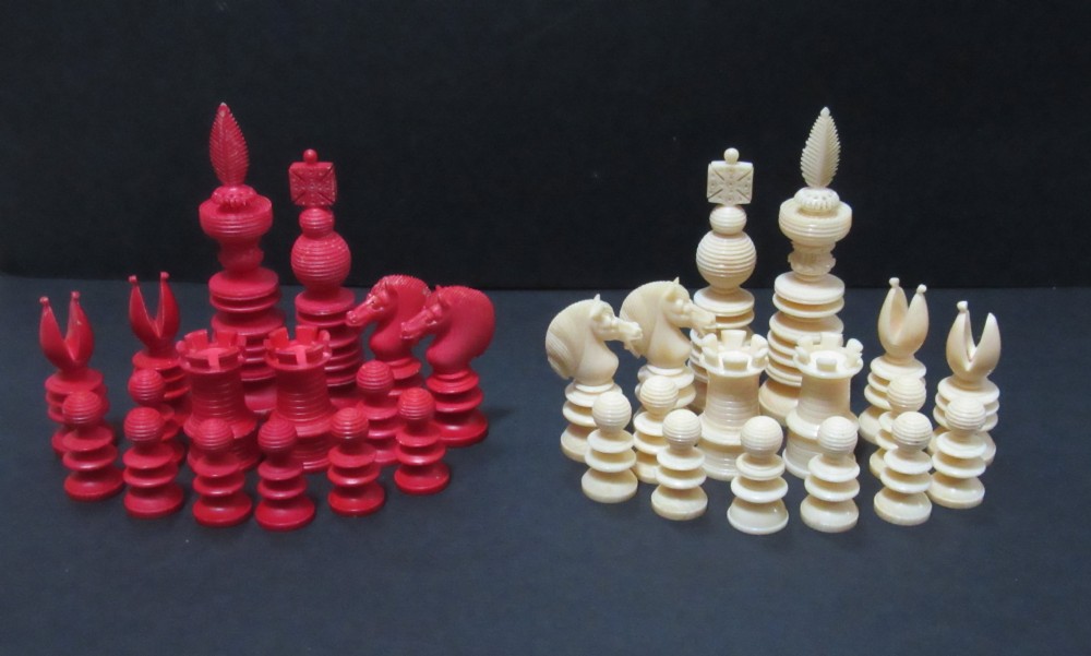 VICTORIAN CHESS SET circa 1890