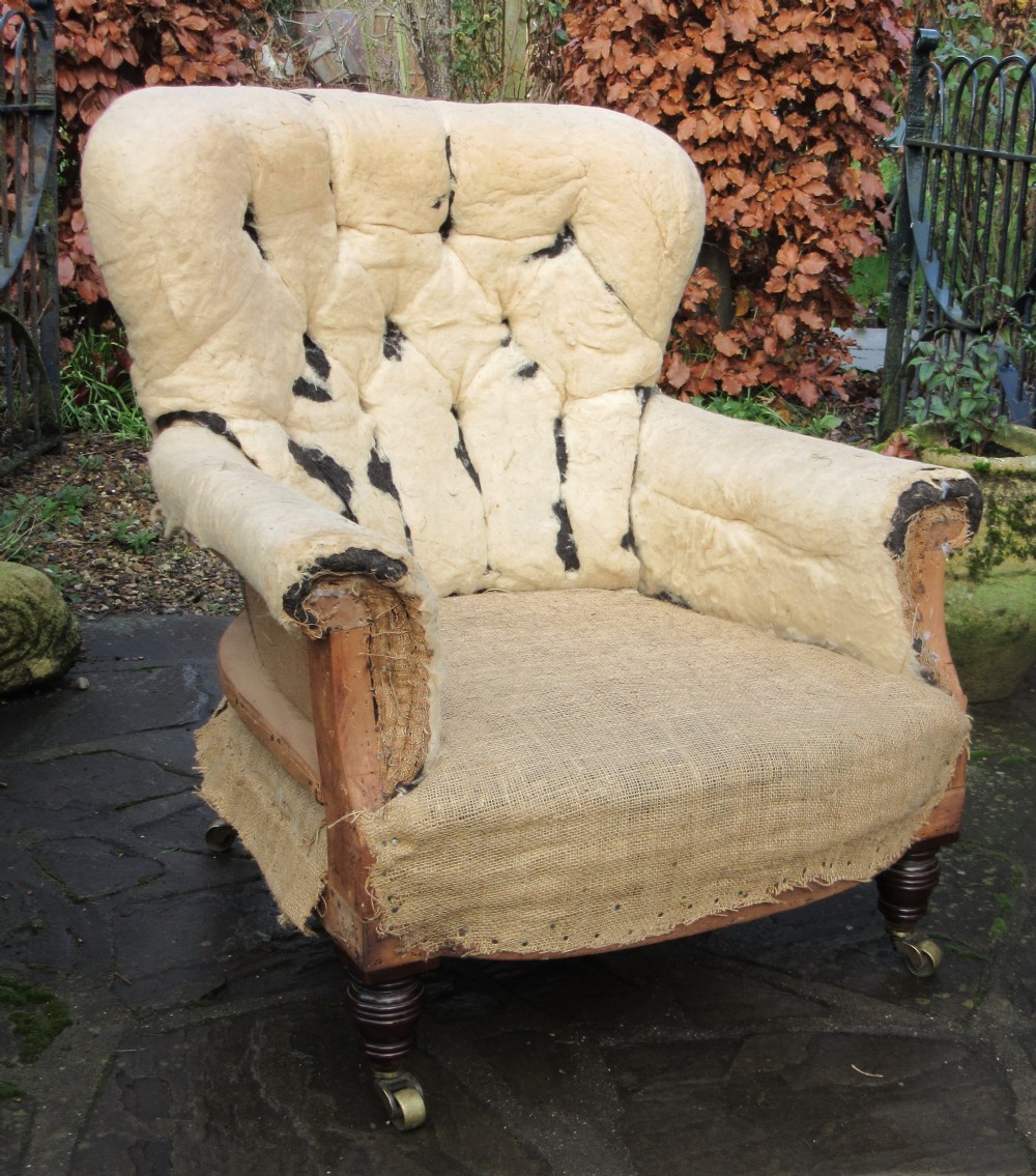 GOOD QUALITY VICTORIAN ARMCHAIR c1870