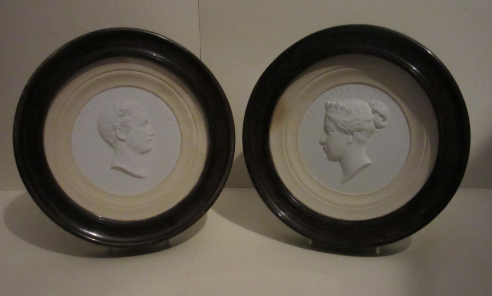 PAIR OF VICTORIA & ALBERT FRAMED PLAQUES
