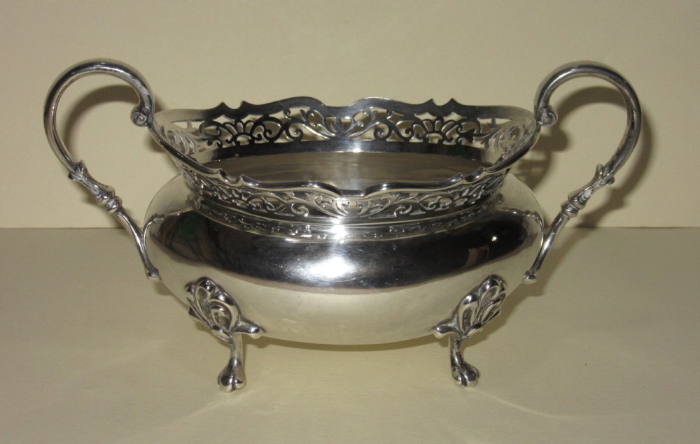 MAPPIN & WEBB SILVER SUGAR BOWL LONDON 1915