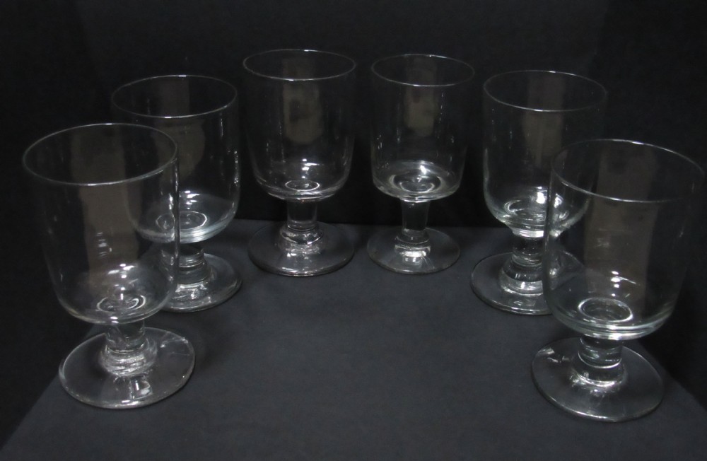 MATCHED SET OF SIX ENGLISH VICTORIAN RUMMERS